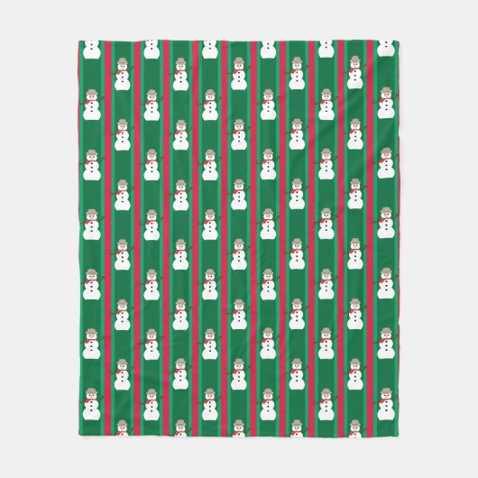 Spaß und Extravagante Weihnachten Snowman Detectiv Fleecedecke (Vorderseite)