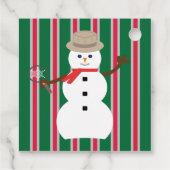 Spaß und Extravagante Weihnachten Snowman Detectiv Geschenkanhänger (Rückseite)