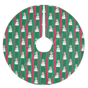 Spaß und Extravagante Weihnachten Snowman Detectiv Polyester Weihnachtsbaumdecke