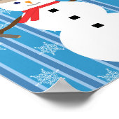 Spaß und Extravagante Weihnachten Snowman Detectiv Poster (Ecke)