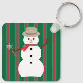 Spaß und Extravagante Weihnachten Snowman Detectiv Schlüsselanhänger (Rückseite)