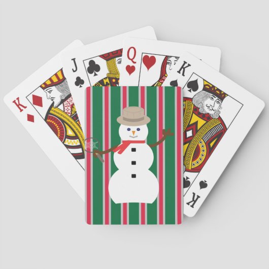 Spaß und Extravagante Weihnachten Snowman Detectiv Spielkarten (Rückseite)