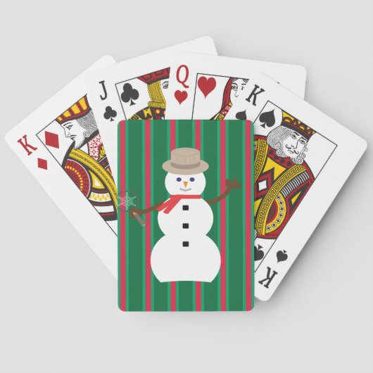 Spaß und Extravagante Weihnachten Snowman Detectiv Spielkarten (Rückseite)