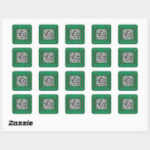 Spaß und Extravagante Weihnachtsfeige QR-Code Quadratischer Aufkleber (Blatt)