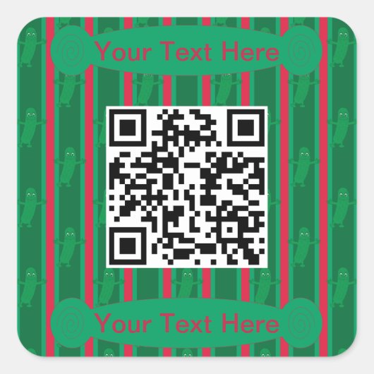 Spaß und Extravagante Weihnachtsfeige QR-Code Quadratischer Aufkleber (Vorderseite)
