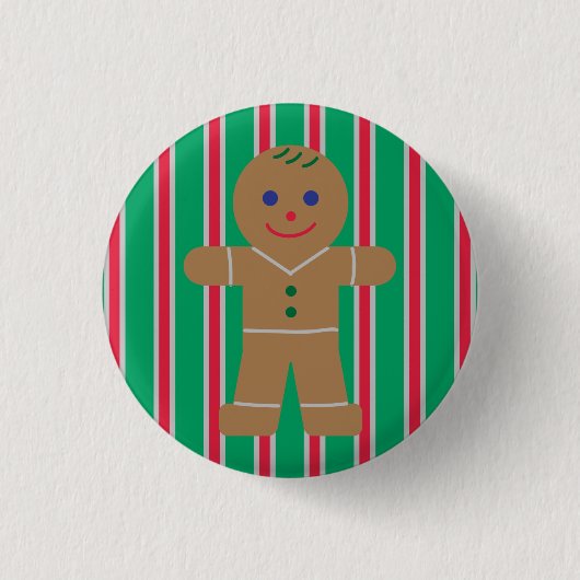 Spaß und Extravagante Weihnachtsmann Button (Vorderseite)