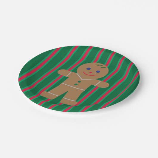 Spaß und Extravagante Weihnachtsmann Pappteller (Schrägansicht)