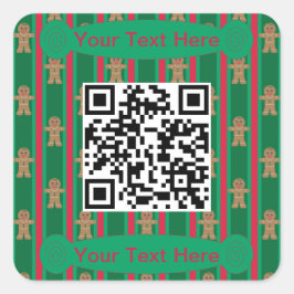 Spaß und Extravagante Weihnachtsmann Quadratischer Aufkleber