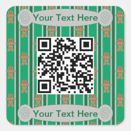 Spaß und Extravagante Weihnachtsmann Quadratischer Aufkleber