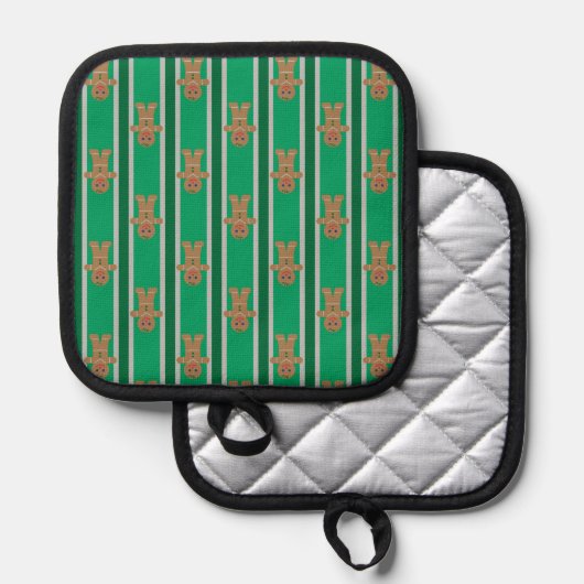 Spaß und Extravagante Weihnachtsmann Topflappen (Vorderseite/Rückseite)