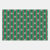 Spaß und Extravagante Weihnachtsschneeflocke Geschenkpapier Set (Vorderseite)