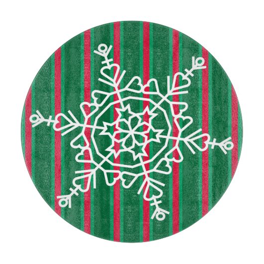 Spaß und Extravagante Weihnachtsschneeflocke Schneidebrett (Vorderseite)