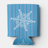 Spaß und Extravaganter Blaue Schneeflocke Dosenkühler (Rückseite)