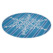 Spaß und Extravaganter Blaue Schneeflocke Schneidebrett (Ecke)
