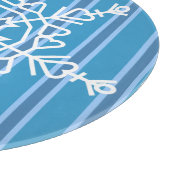 Spaß und Extravaganter Blaue Schneeflocke Schneidebrett (Ecke)