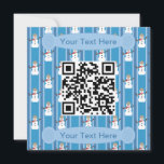 Spaß und Extravaganter Blue Snowman Detective QR C Einladung<br><div class="desc">Spaß und Extravagant: Fun Icons auf einem Hintergrund von Streifen für einen formalen Effekt. Bewerbung Ihres Büros, Ihres Geschäfts und Ihrer Produkte, einer Veranstaltung in der Gemeinde, einer kirchlichen Ansammlung oder sogar einer Familie. Der QR-Code macht es einfach, auf Ihre Website für Informationen und Details zu verlinken. UAWG sind einfach,...</div>