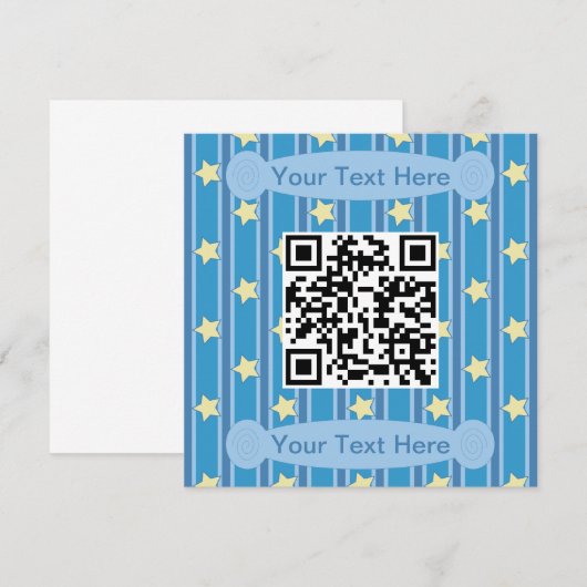 Spaß und Extravaganter gelber Star QR Code Einladung (Vorne/Hinten)