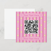 Spaß und Extravaganter gelber Star QR Code Einladung (Vorne/Hinten)