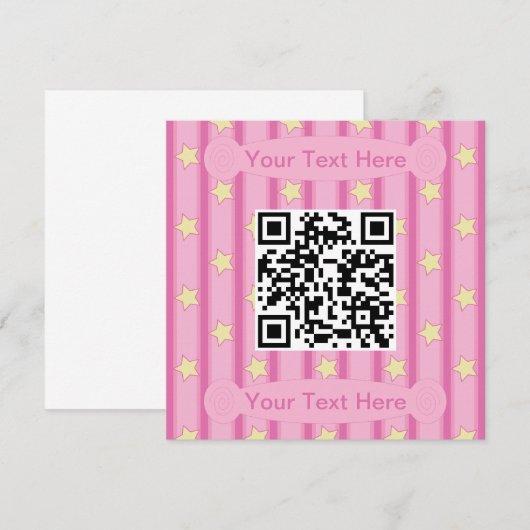 Spaß und Extravaganter gelber Star QR Code Einladung (Vorne/Hinten)