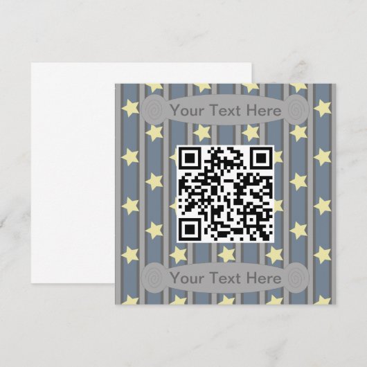 Spaß und Extravaganter gelber Star QR Code Einladung (Vorne/Hinten)