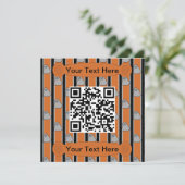 Spaß und Extravaganter Halloween Ghost QR Code Einladung (Stehend Vorderseite)
