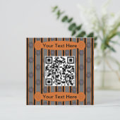 Spaß und Extravaganter Halloween Spider Web QR Cod Einladung (Stehend Vorderseite)