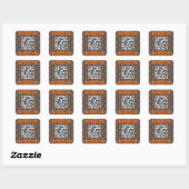 Spaß und Extravaganter Halloween Spider Web QR Cod Quadratischer Aufkleber (Blatt)