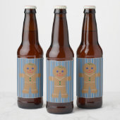 Spaß und Extravaganter Lebkuchenmann Bierflaschenetikett (Flaschen)