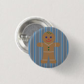 Spaß und Extravaganter Lebkuchenmann Button (Vorne & Hinten)