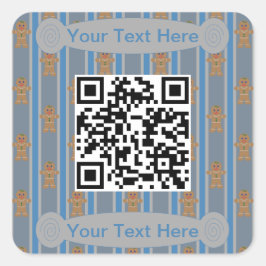 Spaß und Extravaganter Lebkuchenmann Quadratischer Aufkleber