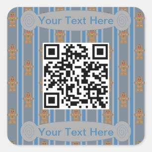 Spaß und Extravaganter Lebkuchenmann Quadratischer Aufkleber