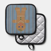 Spaß und Extravaganter Lebkuchenmann Topflappen (Vorderseite/Rückseite)