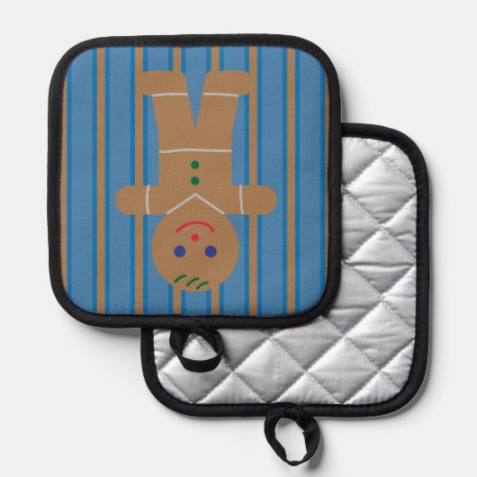 Spaß und Extravaganter Lebkuchenmann Topflappen (Vorderseite/Rückseite)