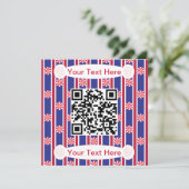 Spaß und Extravaganter Peppermint QR-Code Einladung (Stehend Vorderseite)