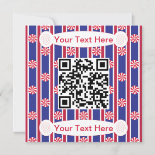 Spaß und Extravaganter Peppermint QR-Code Einladung