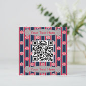 Spaß und Extravaganter Peppermint QR-Code Einladung (Stehend Vorderseite)