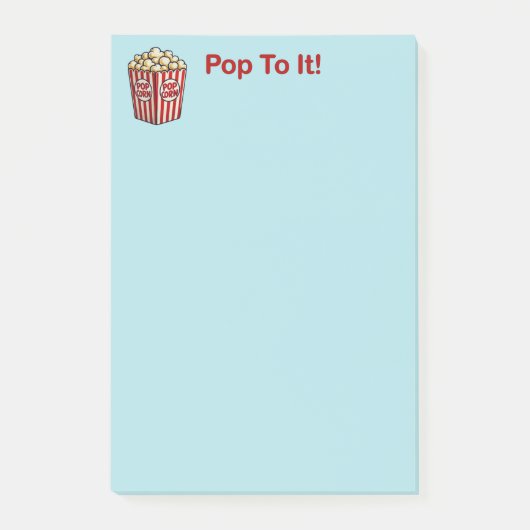 Spaß und Extravaganter "Pop zu ihm" Popcorn Post-it Klebezettel (Vorderseite)