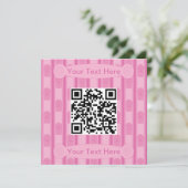Spaß und Extravaganter Popcorn QR-Code Einladung (Stehend Vorderseite)