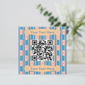 Spaß und Extravaganter Popcorn QR-Code Einladung (Stehend Vorderseite)