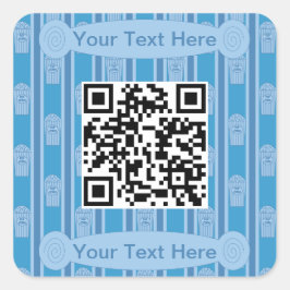 Spaß und Extravaganter Popcorn QR-Code Quadratischer Aufkleber