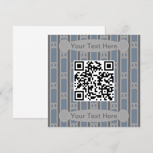 Spaß und Extravaganter QR-Code der Bretzel Einladung (Vorne/Hinten)