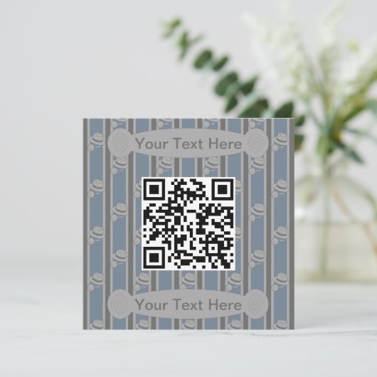 Spaß und Extravaganter QR-Code Einladung (Stehend Vorderseite)