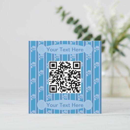Spaß und Extravaganter QR-Code Einladung (Stehend Vorderseite)