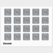 Spaß und Extravaganter QR-Code für Welpen Quadratischer Aufkleber (Blatt)