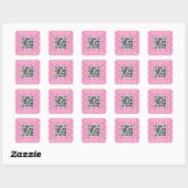 Spaß und Extravaganter QR-Code für Welpen Quadratischer Aufkleber (Blatt)