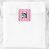 Spaß und Extravaganter QR-Code für Welpen Quadratischer Aufkleber (Tasche)