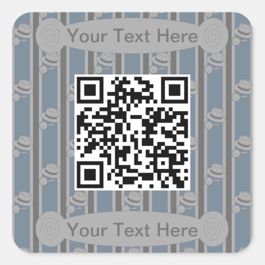 Spaß und Extravaganter QR-Code Quadratischer Aufkleber (Vorderseite)