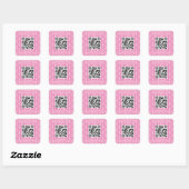 Spaß und Extravaganter QR-Code Quadratischer Aufkleber (Blatt)
