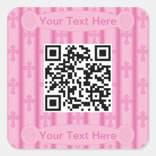 Spaß und Extravaganter QR-Code Quadratischer Aufkleber