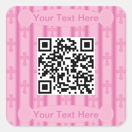 Spaß und Extravaganter QR-Code Quadratischer Aufkleber (Vorderseite)